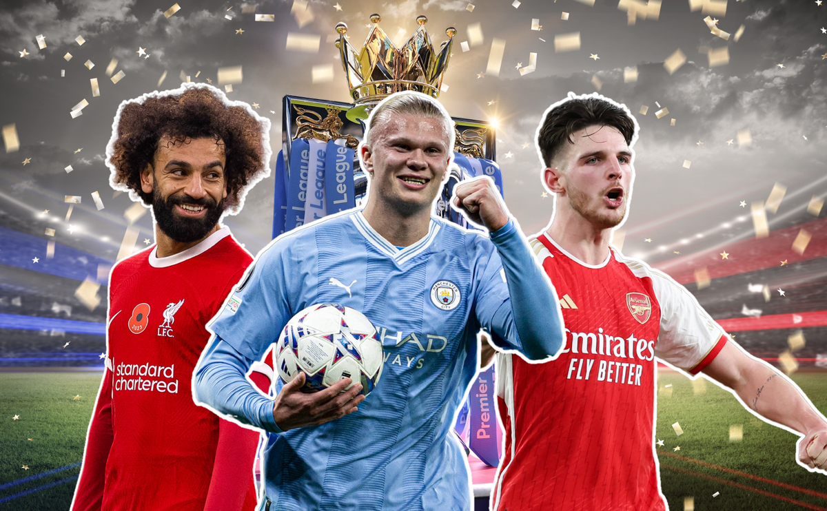 Mohamed Salah (Liverpool), Erling Haaland (Manchester City) und Declan Rice (Arsenal) kämpfen mit ihren Klubs um die Premier-League-Trophäe.