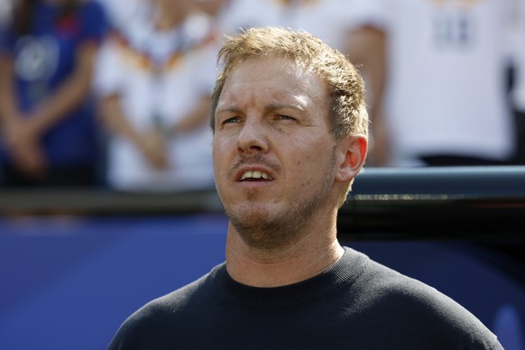 epa13073700 Germany's head coach Julian Nagelsmann looks on ahead of the FIFA World Cup 2026 Round of 32 match Germany against Paraguay, in Boston, Massachusetts, USA, 29 June 2026. EPA/GREG M. C ...