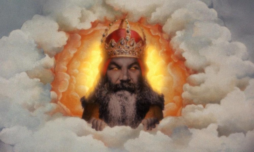 Gott, wie er König Artus in «Monty Python and the Holy Grail» (1975) erscheint.