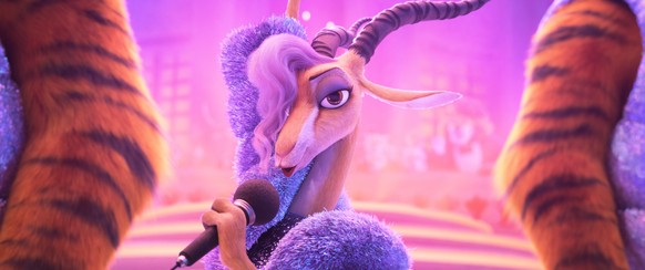 This image released by Disney shows the animated character Gazelle, voiced by Shakira, in a scene from "Zootopia 2." (Disney via AP)
Film Review - Zootopia 2
