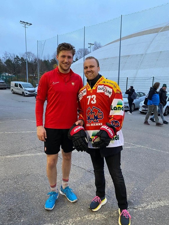 Mike Künzle mit seinem Fan