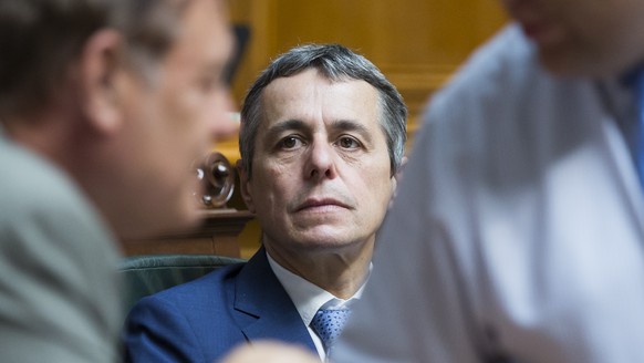 Bundesrat Ignazio Cassis verfolgt eine Debatte im Nationalrat waehrend der Sommersession der Eidgenoessischen Raete, am Montag, 28. Mai 2018 in Bern. (KEYSTONE/Peter Klaunzer)