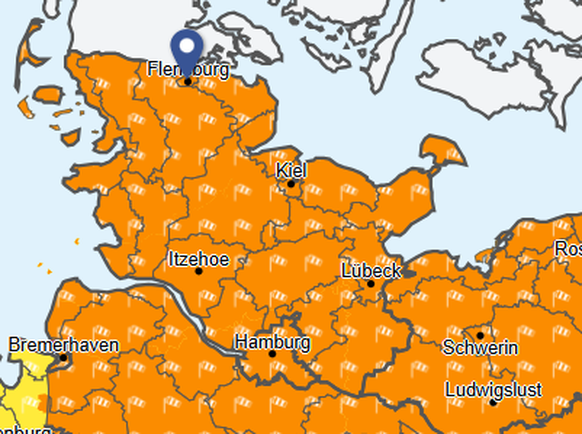 Warnkarte Deutschland DWD