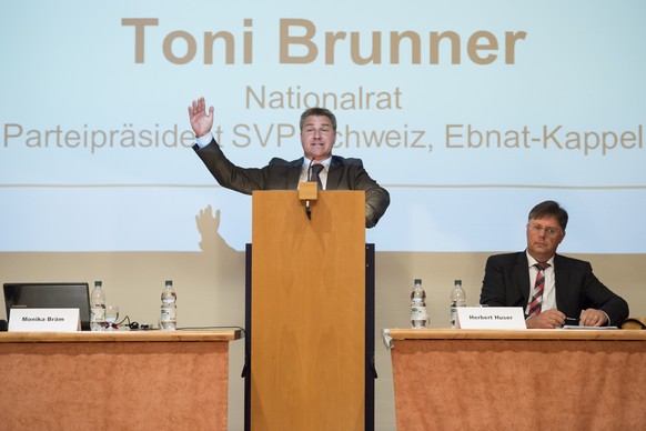 Zweitbeliebteste Partei bei eingebürgerten Schweizern ist die SVP: Parteipräsident Toni Brunner.