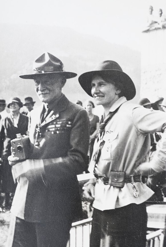 Robert Baden-Powell bei einem Besuch in der Schweiz, 1932.