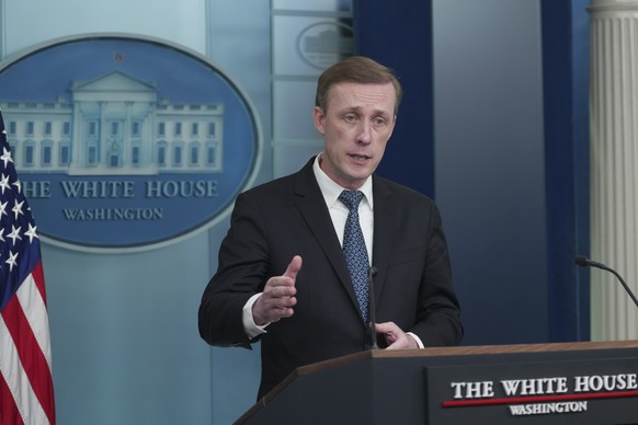 epa11822379 National Security Advisor Jake Sullivan participates in the daily briefing at the White House in Washington, DC, USA, 13 January 2025. EPA/CHRIS KLEPONIS / POOL