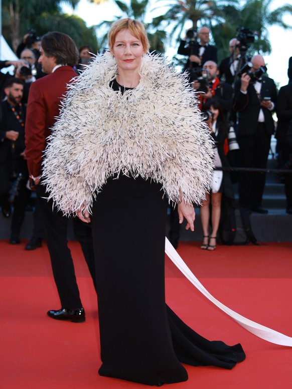 epa12957829 Sandra Hueller leaves after the premiere of 'Fatherland' during the 79th annual Cannes Film Festival, in Cannes, France, 14 May 2026. The film festival runs from 12 to 23 May 202 ...