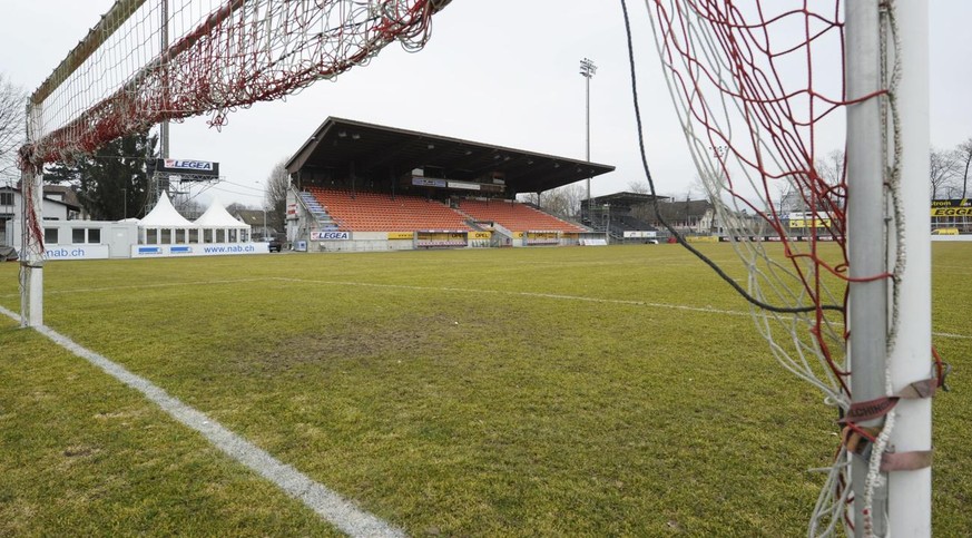 Das Bruegglifeld Stadion in Aarau, aufgenommen am Donnerstag, 17. Februar 2011. (KEYSTONE/Steffen Schmidt)