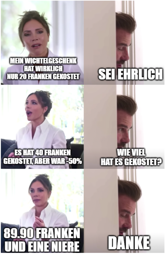 Lustige Weihnachtsmemes mit Geschenken