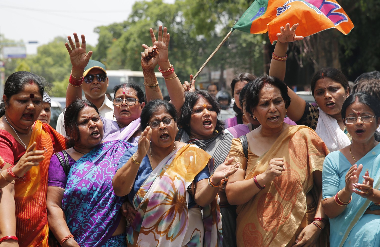 Nach dem Fund der Leichen von zwei Mädchen letzte Woche gab es mehrere Kundgebungen in&nbsp;Uttar Pradesh.