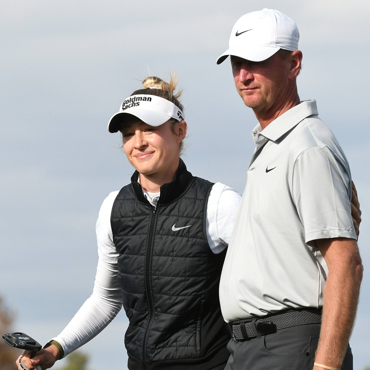 2024 PNC Championship in Orlando, Florida - 22 Dec. Nelly Korda hugs her father, Petr Korda, on the 18th green after finishing the second round of the 2024 PNC Championship at the Ritz-Carlton Golf Cl ...