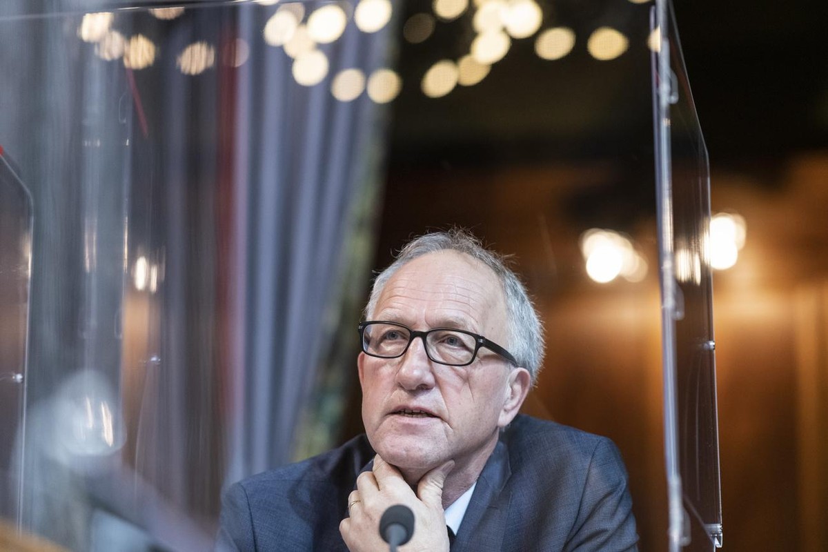 Peter Hegglin, CVP-ZG, spricht zur Kleinen Kammer an der Fruehlingssession der Eidgenoessischen Raete, am Mittwoch, 3. Maerz 2021 im Staenderat Bern. (KEYSTONE/Alessandro della Valle)