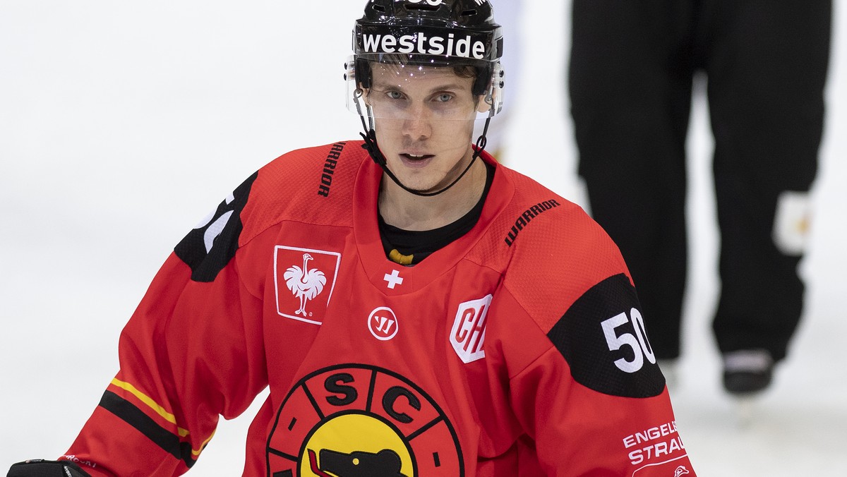 BernÕs Mikka Koivisto looks on during the Champions Hockey League round of 4 match between Switzerland's SC Bern and FinlandÕs Kaerpaet Oulu, at the PostFinance Arena in Bern, Switzerland, Saturd ...