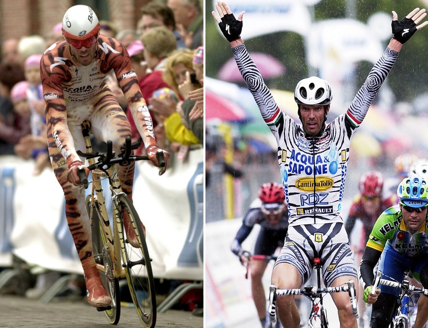 Der italienische Supersprinter Mario Cipollini trat mal als Tiger, mal als Zebra in die Pedalen.