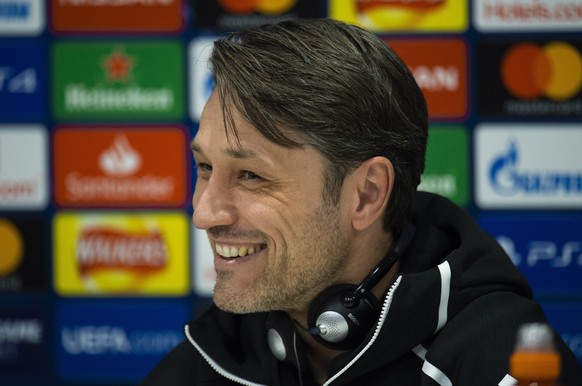 epa07378990 Bayern Munich&#039;s head coach Niko Kovac attends a press conference held at the Anfield Stadium in Liverpool, Britain, 18 February 2019. Bayern Munich will face FC Liverpool in the UEFA  ...