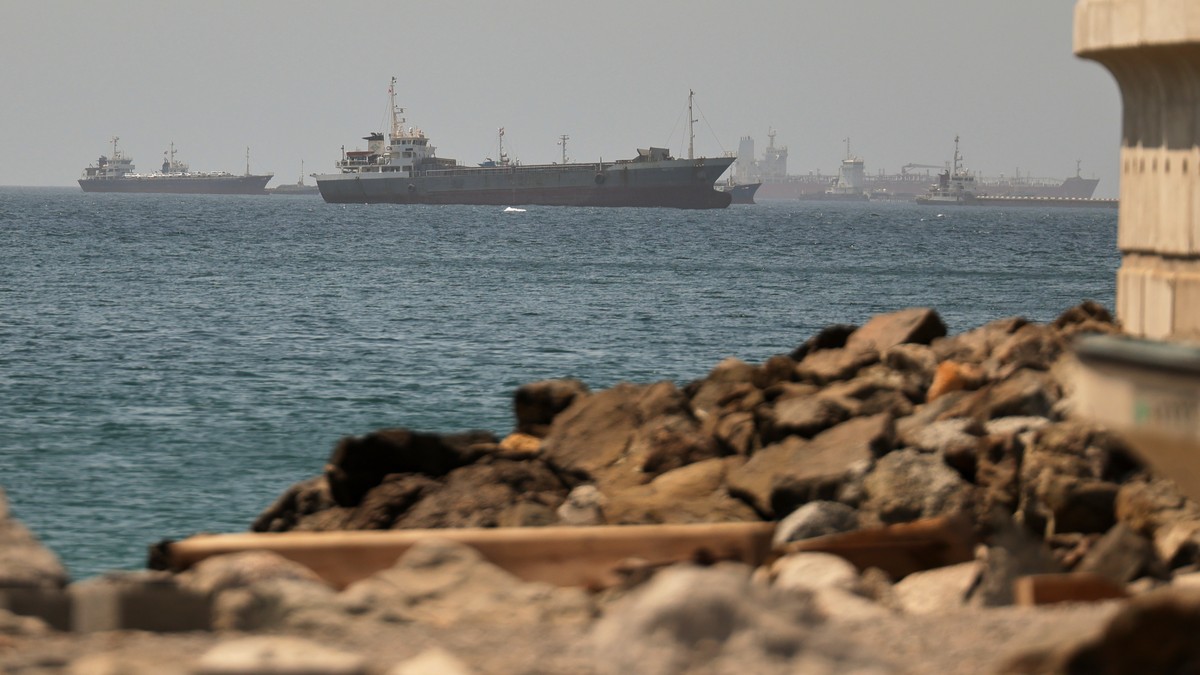 Tankers and cargo vessels are seen in the Gulf of Oman, along shipping routes linking the Strait of Hormuz and the Arabian Sea, Tuesday, June 16, 2026. (AP Photo)
Oman Strait of Hormuz