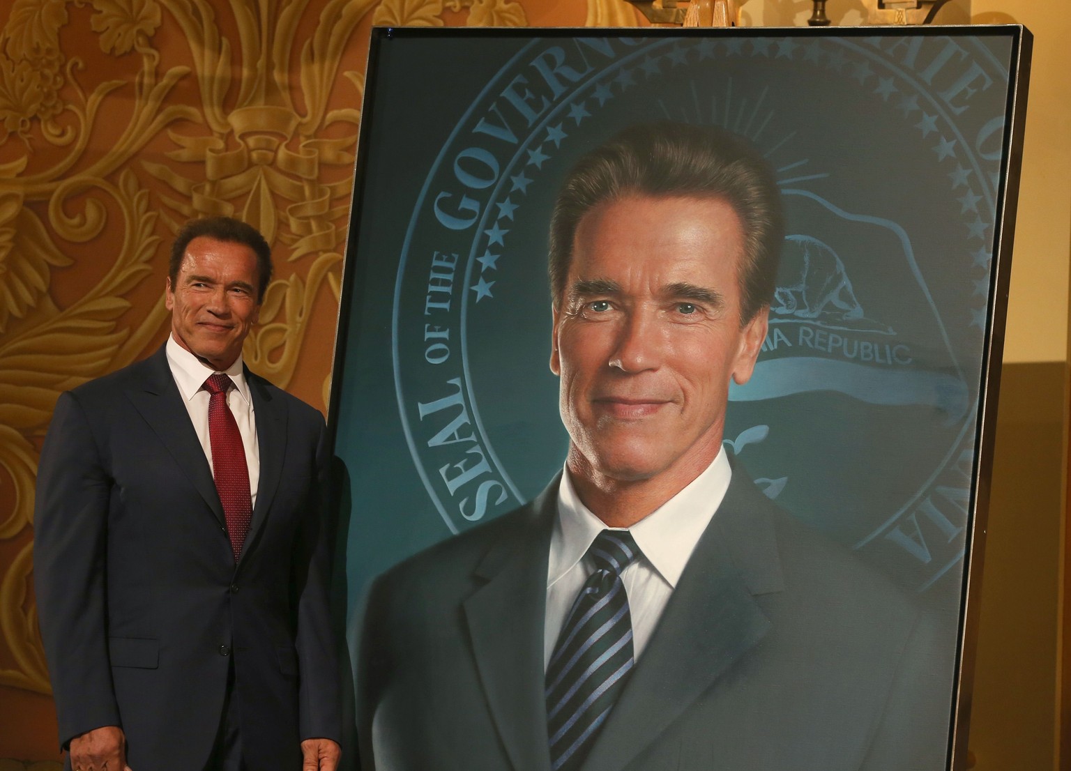 Wie aus dem Gesicht geschnitten: Das fotorealistische Gemälde des Schauspielers Arnold Schwarzenegger, der zum Gouverneur wurde.