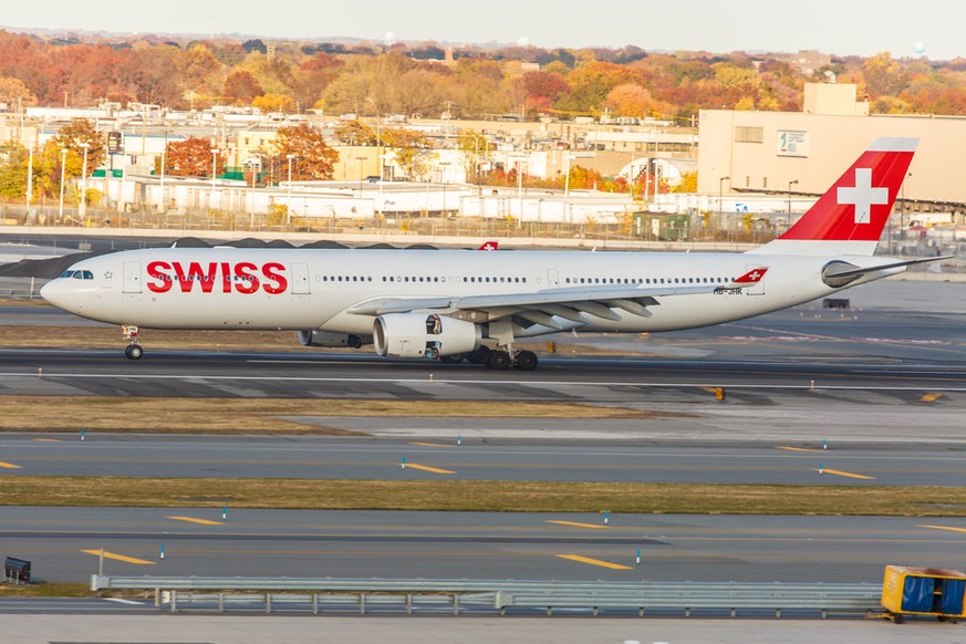 Ein A330 der Swiss musste wegen Fahrwerksproblemen kurz nach dem Start in New York umdrehen.