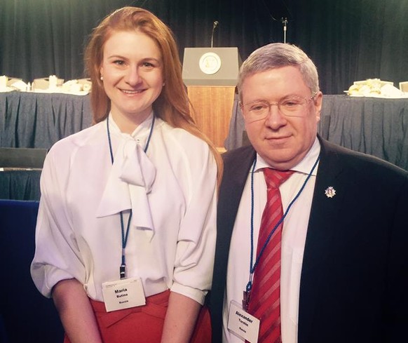 Maria Butina mit Alexander Torschin