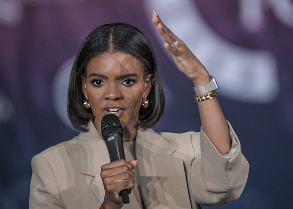 Syndication: The Greenville News Candace Owens speaks at the Turning Point USA at Clemson University event titled All Lives Matter in Memorial Auditorium in Clemson Tuesday, April 4, 2023. Turning Poi ...