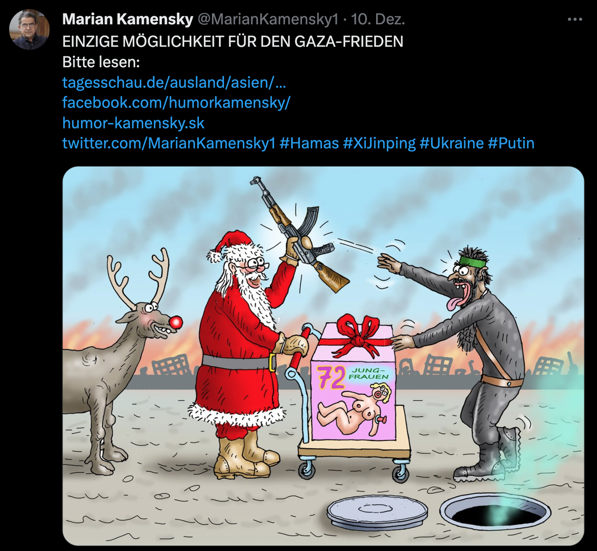 Karikatur zum Gaza-Krieg.