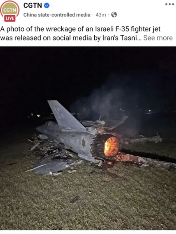 KI-Bild fake image F-35 downed Iran