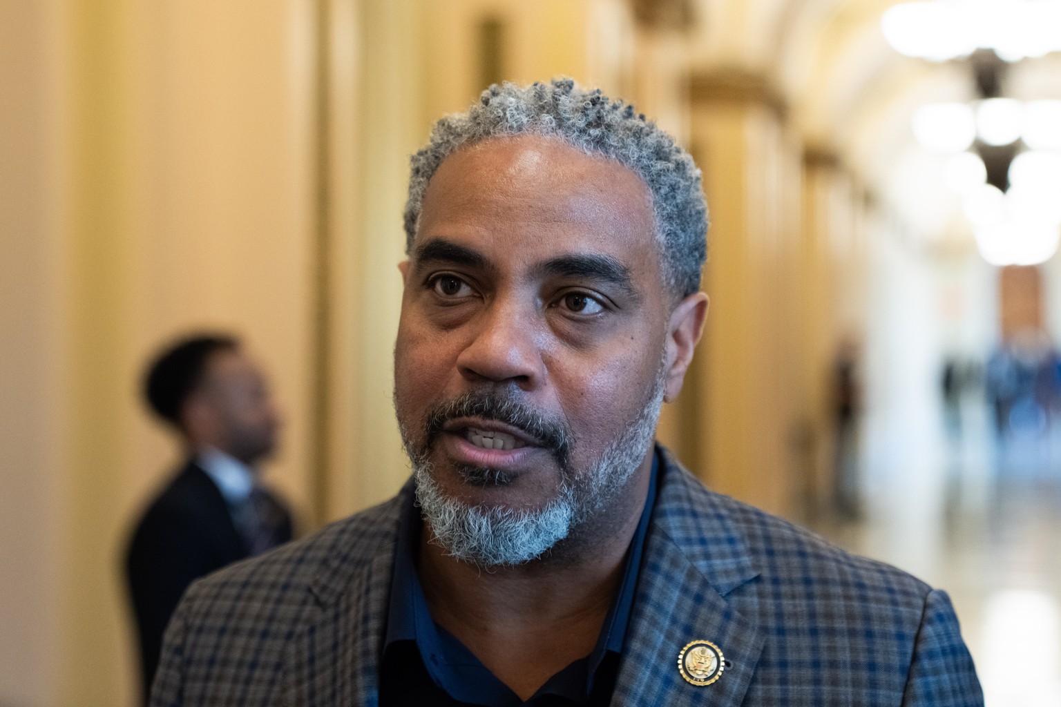 Rep. Steven Horsford, D-Nev., speaks to members of the press at the Capitol, Thursday, Feb. 12, 2026, in Washington. (AP Photo/Allison Robbert)
Congress Frederick Douglass