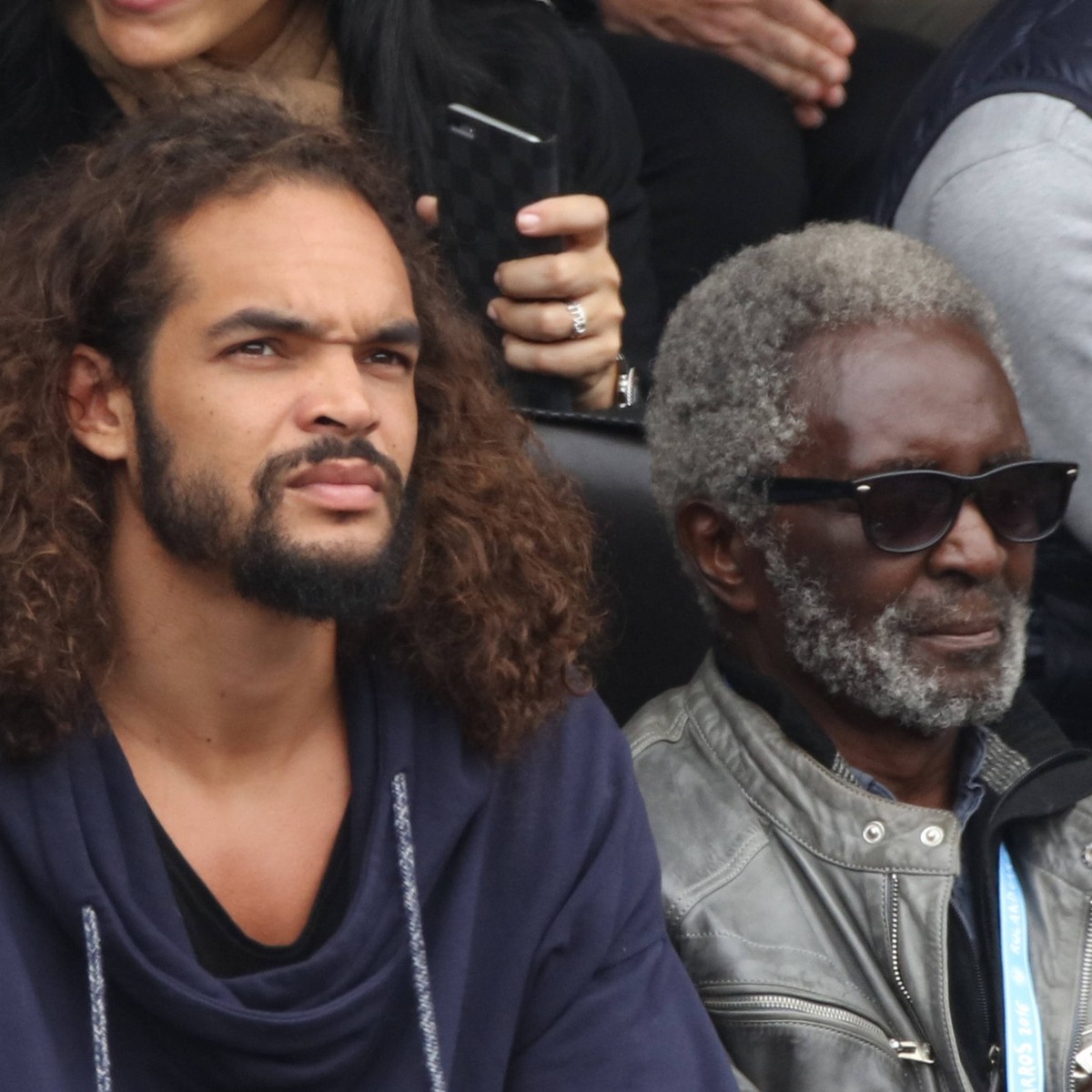 Celebs At Roland Garros Tennis Tournament - Paris Zacharie Noah Yannick Noah s father and grandson Joakim Noah Yannick Noah s son attending Day Fourteen, Women single s Final of the 2016 French Tennis ...