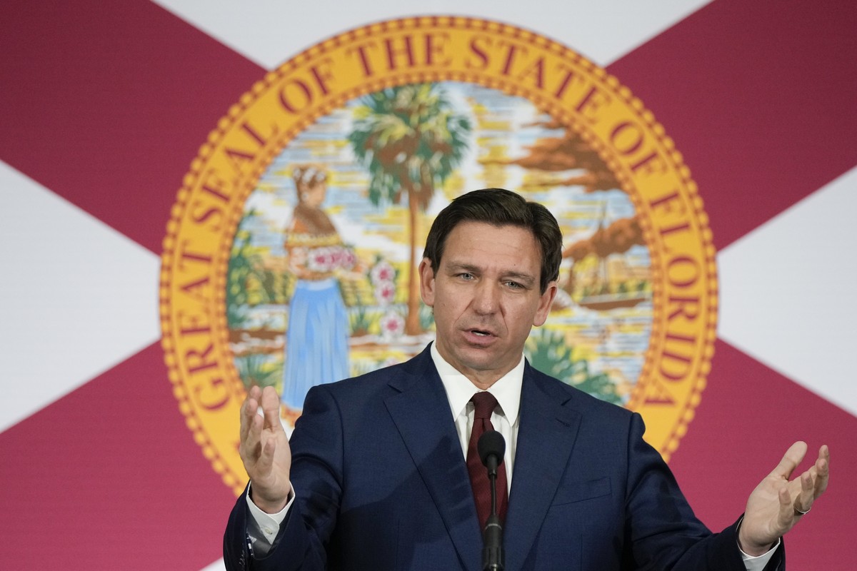FILE - Florida Gov. Ron DeSantis speaks during a news conference in Miami, May 9, 2023. (AP Photo/Rebecca Blackwell, File)
Ron DeSantis