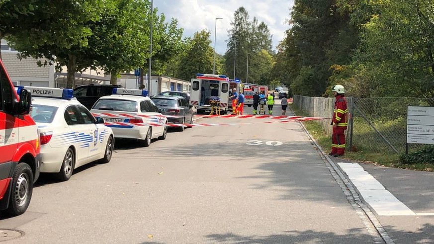 Chlorgas-Austritt in Bremgarten. (Bild: az)