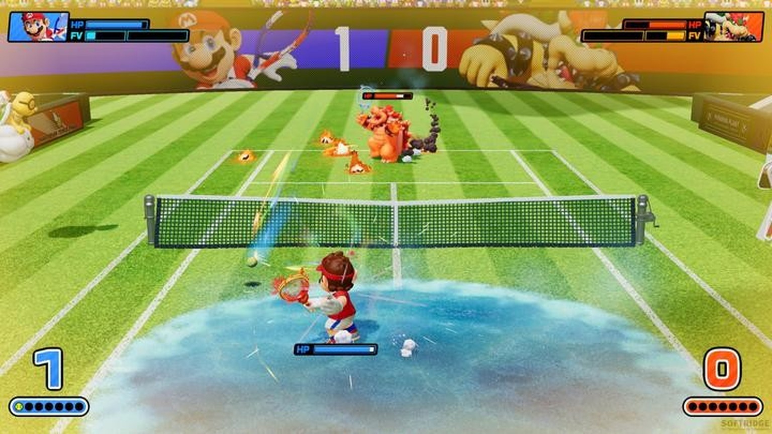 «Mario Tennis Fever» spielt sich jederzeit butterweich.