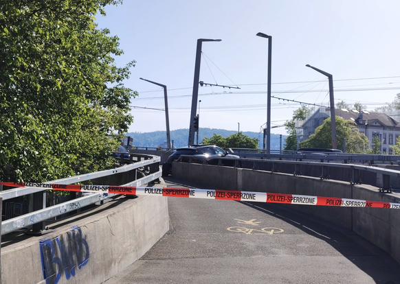 Der Unfall ereignete sich auf der Abfahrtsrampe Richtung Hohlstrasse.