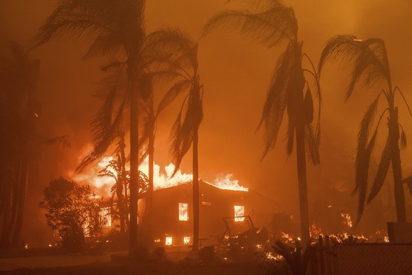 FILE - A home burns in the Eaton Fire in Altadena, Calif., Jan. 8, 2025. (AP Photo/Nic Coury, File)
Los Angeles Fires Lawsuit