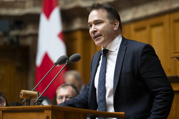 Michael Graber, SVP-VS, spricht bei den Debatten ueber die Ausserordentliche Session &quot;EMRK&quot;, waehrend der Herbstsession der Eidgenoessischen Raete, am Dienstag, 24. September 2024 im Nationa ...