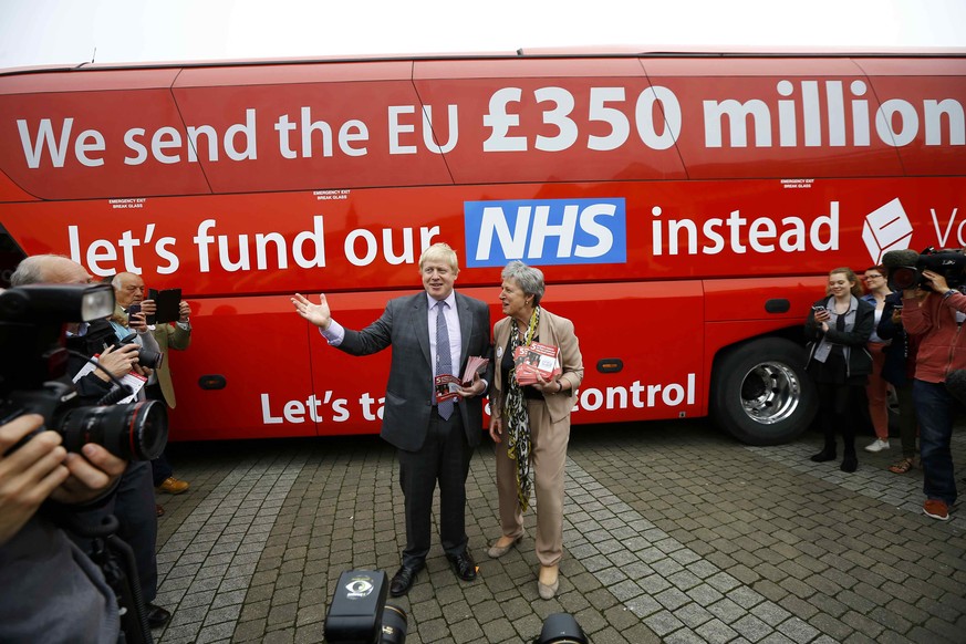 Auch der Ex-Bürgermeister von London und Brexit-Befürworter Boris Johnson operiert mit der 350-Millionen-Zahl.