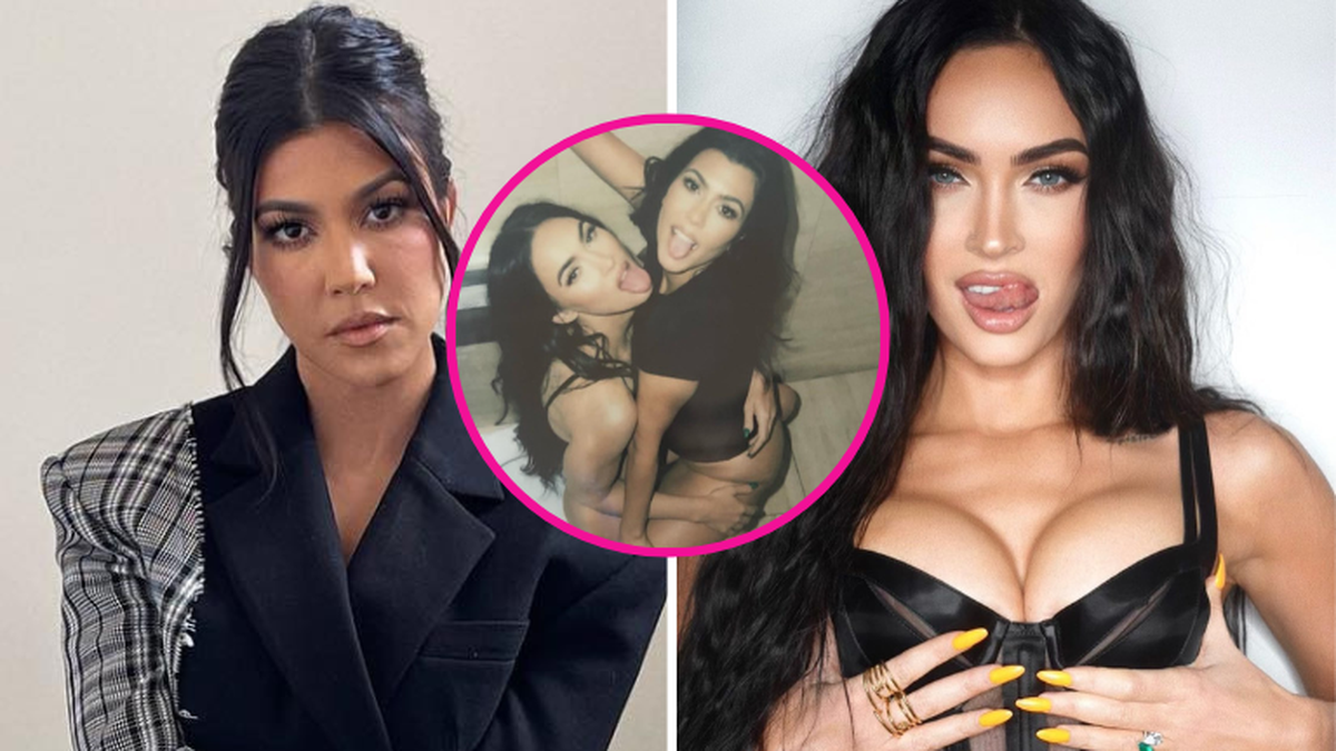 Kourtney Kardashian et Megan Fox l'une sur l'autre aux toilettes