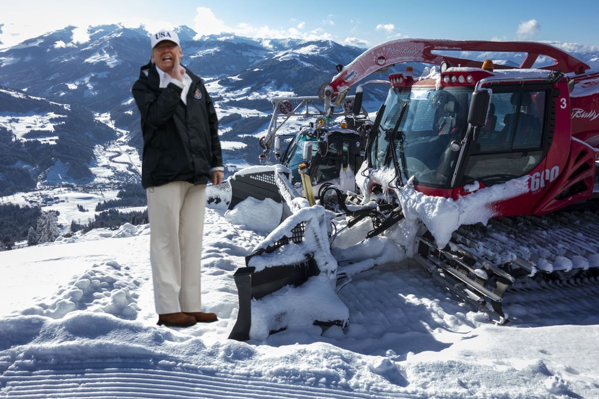 Donald Trump würde als Pistenbullyfahrer sicher auf ein gutes Echo stossen.