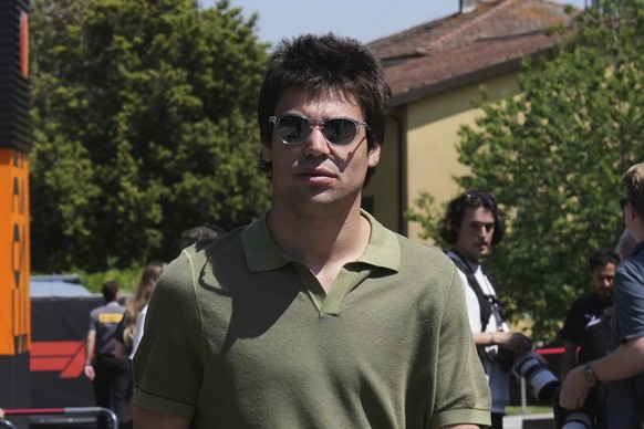 Aston Martin driver Lance Stroll of Canada arrives at the Dino and Enzo Ferrari racetrack, ahead the Italy&#039;s Emilia Romagna Formula One Grand Prix in Imola, Italy, Thursday, May 15, 2025. (AP Pho ...