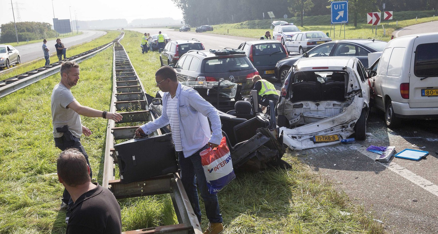 Massenkarambolage auf der A58 in den Niederlanden.&nbsp;