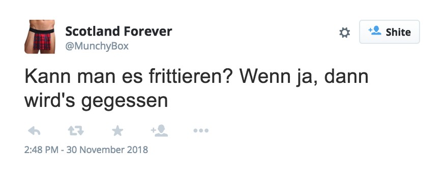 fake tweet food schottland