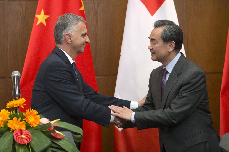 Didier Burkhalter und&nbsp;Wang Yi