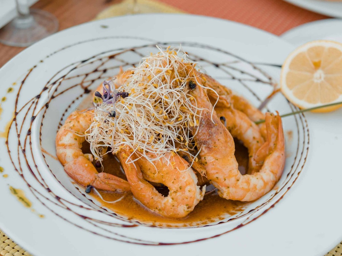 crevetten, algarve frittiert