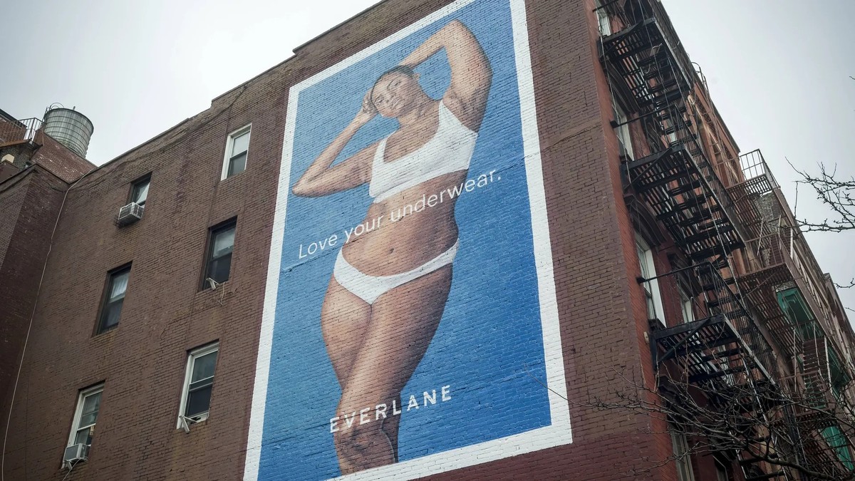 La campagne publicitaire pour les sous-vêtements d'Everlane: autrefois, l'entreprise connaissait le succès grâce à ses produits basiques.