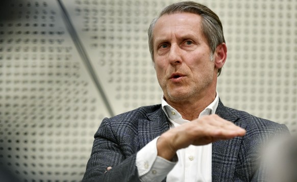 GC - Praesident Stephan Anliker an einer Medienkonferenz des Grasshopper Club Zuerich in Zuerich am Freitag, 1. Februar 2019. (KEYSTONE/Walter Bieri)