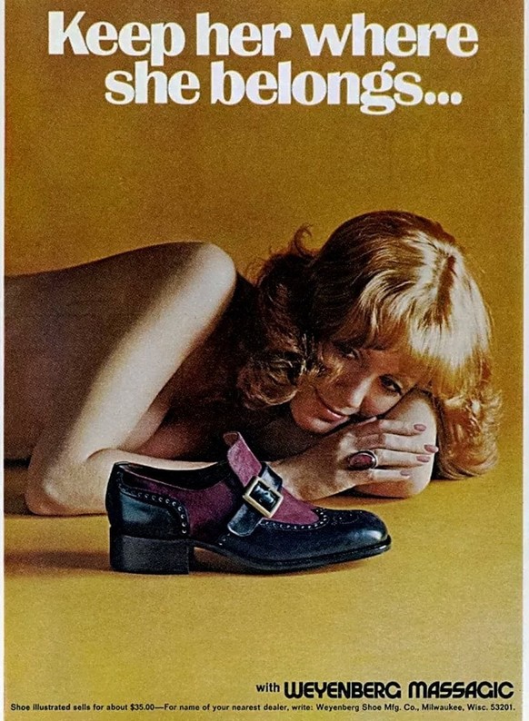 Vintage sexistische Werbung
https://clickamericana.com/topics/culture-and-lifestyle/50-sexist-vintage-ads-so-bad-you-almost-wont-believe-they-were-real