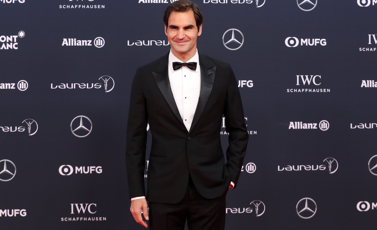 epa06568959 Swiss tennis player Roger Federer arrives at the 2018 Laureus World Sports Awards in Monaco, 27 February 2018. The annual Laureus Awards are held to honor people whom make a notable impact ...