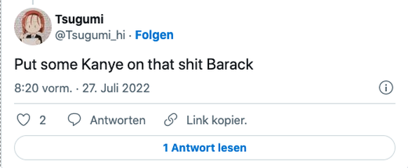 Hau noch ein bisschen Kanye in die Playlist, Barack.