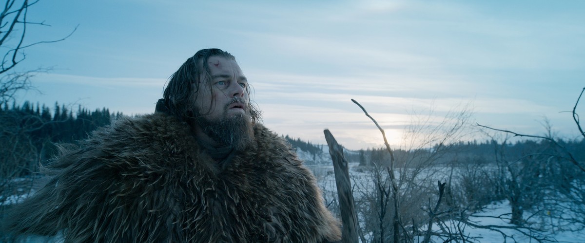 This photo provided by courtesy of Twentieth Century Fox shows, Leonardo DiCaprio as Hugh Glass, in a scene from the film, "The Revenant," directed by Alejandro Gonzalez Inarritu. The movie  ...