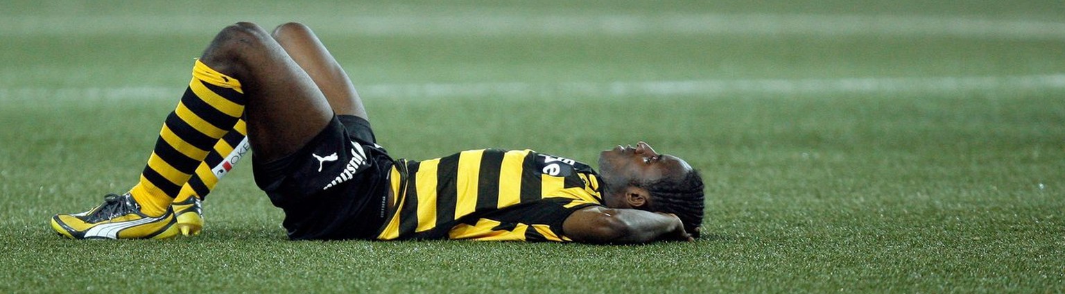 BSC Young Boys&#039; Seydou Doumbia reacts after the Swiss Cup final soccer match between BSC Young Boys and the FC Sion in the Stade de Suisse Wankdorf in Bern, Switzerland, Wednesday, May 20, 2009.  ...