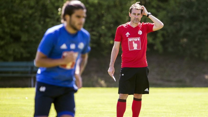 FC Luzern Trainer Rene Weiler waehrend dem Training mit den Spielern des FC Luzern am Donnerstag, 28. Juni 2018, in Luzern.
(KEYSTONE/Alexandra Wey)